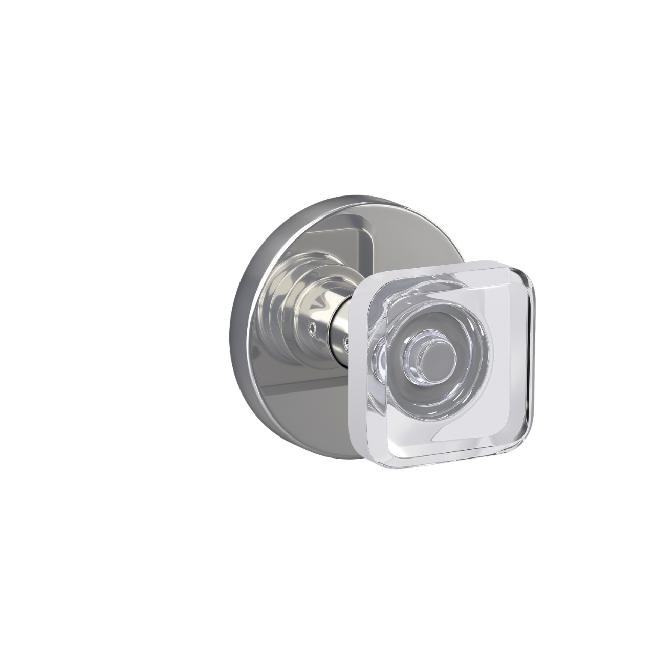 Custom Kyle Hall-Closet and Bed-Bath Lock Glass Knob with Howe Trim