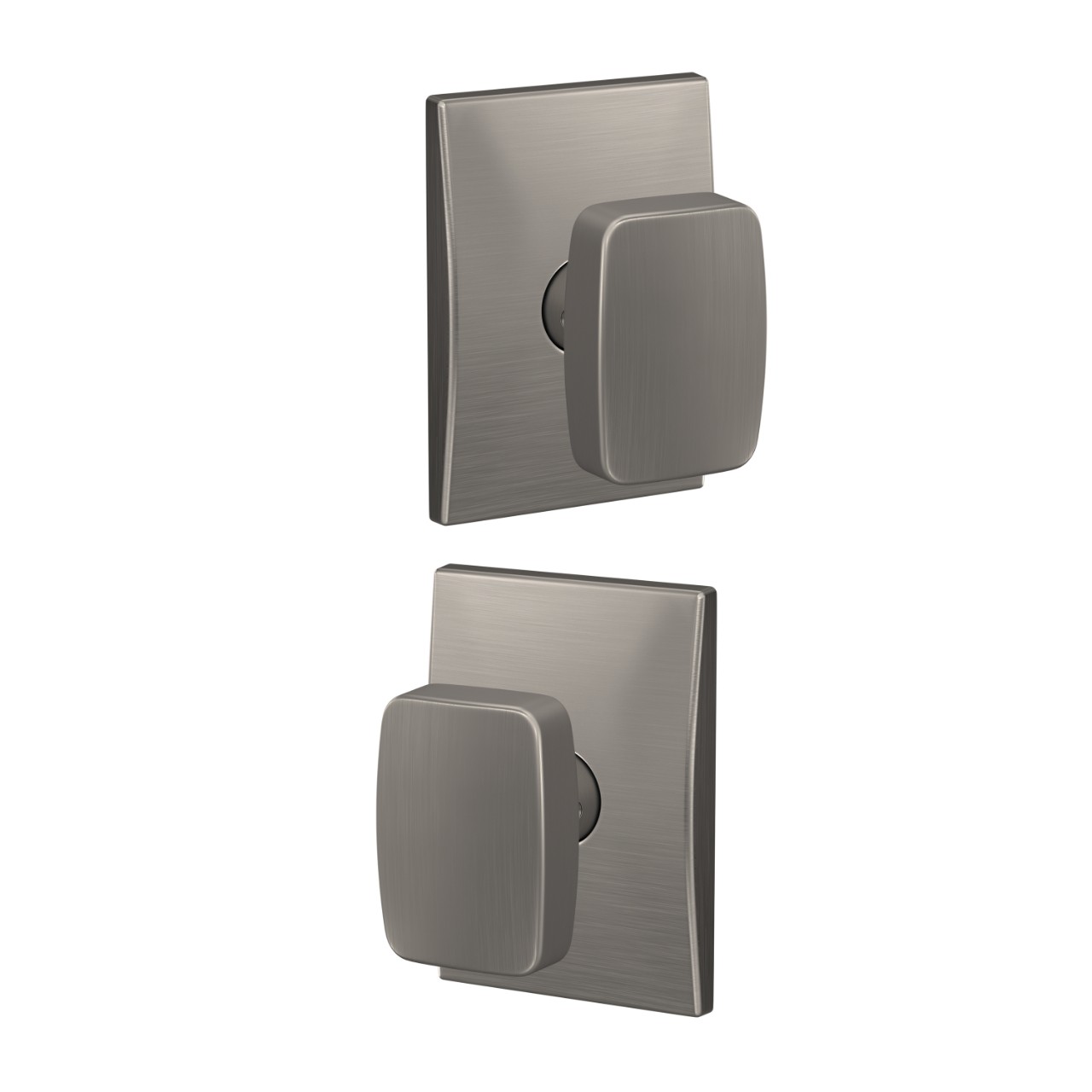Custom Nixon Hall-Closet and Bed-Bath Lock Knob with Century Trim