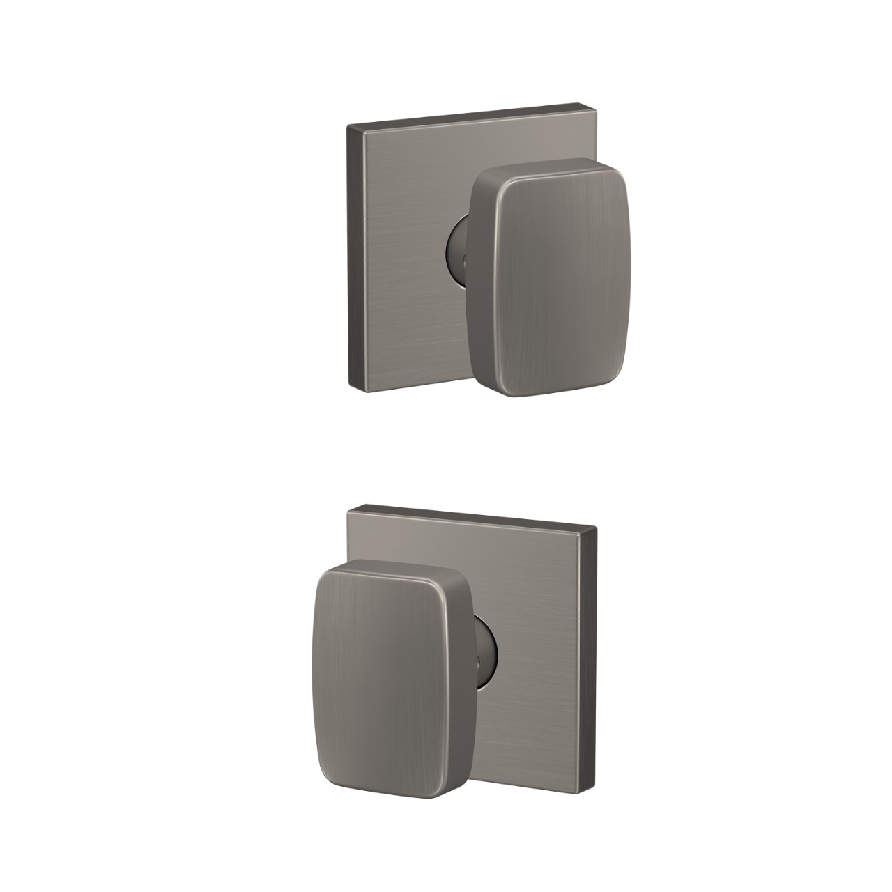Custom Nixon Hall-Closet and Bed-Bath Lock Knob with Collins Trim