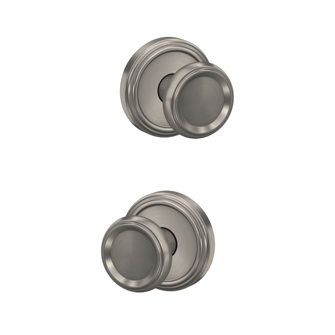 Custom Offerman Hall-Closet and Bed-Bath Lock Knob with Indy Trim