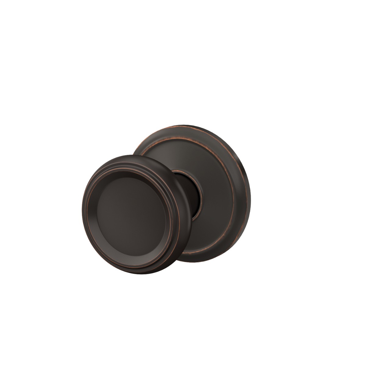 Custom Offerman Knob with Alden Trim Hall-Closet and Bed-Bath Lock
