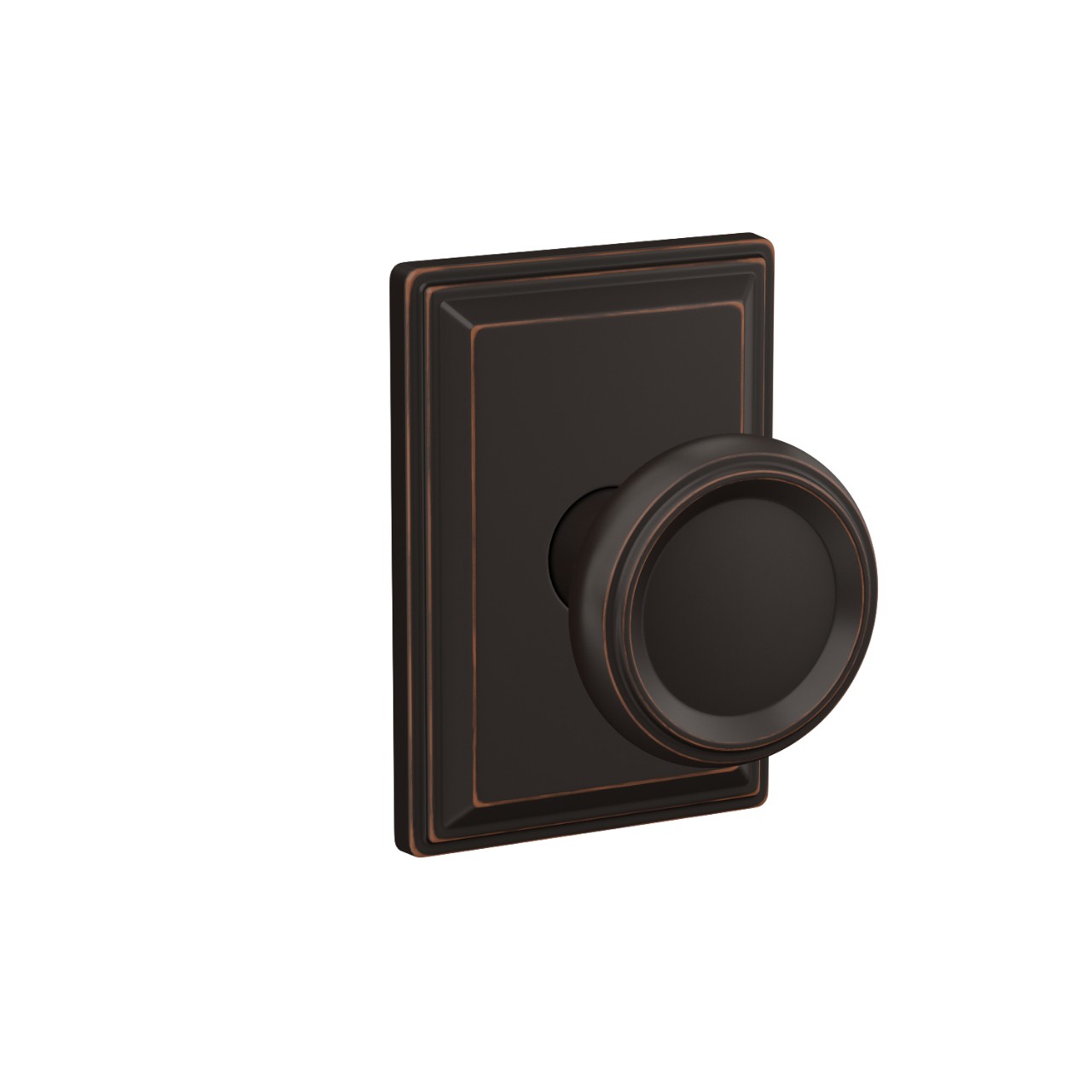 Custom Offerman Knob with Grandville Trim Hall-Closet and Bed-Bath Lock