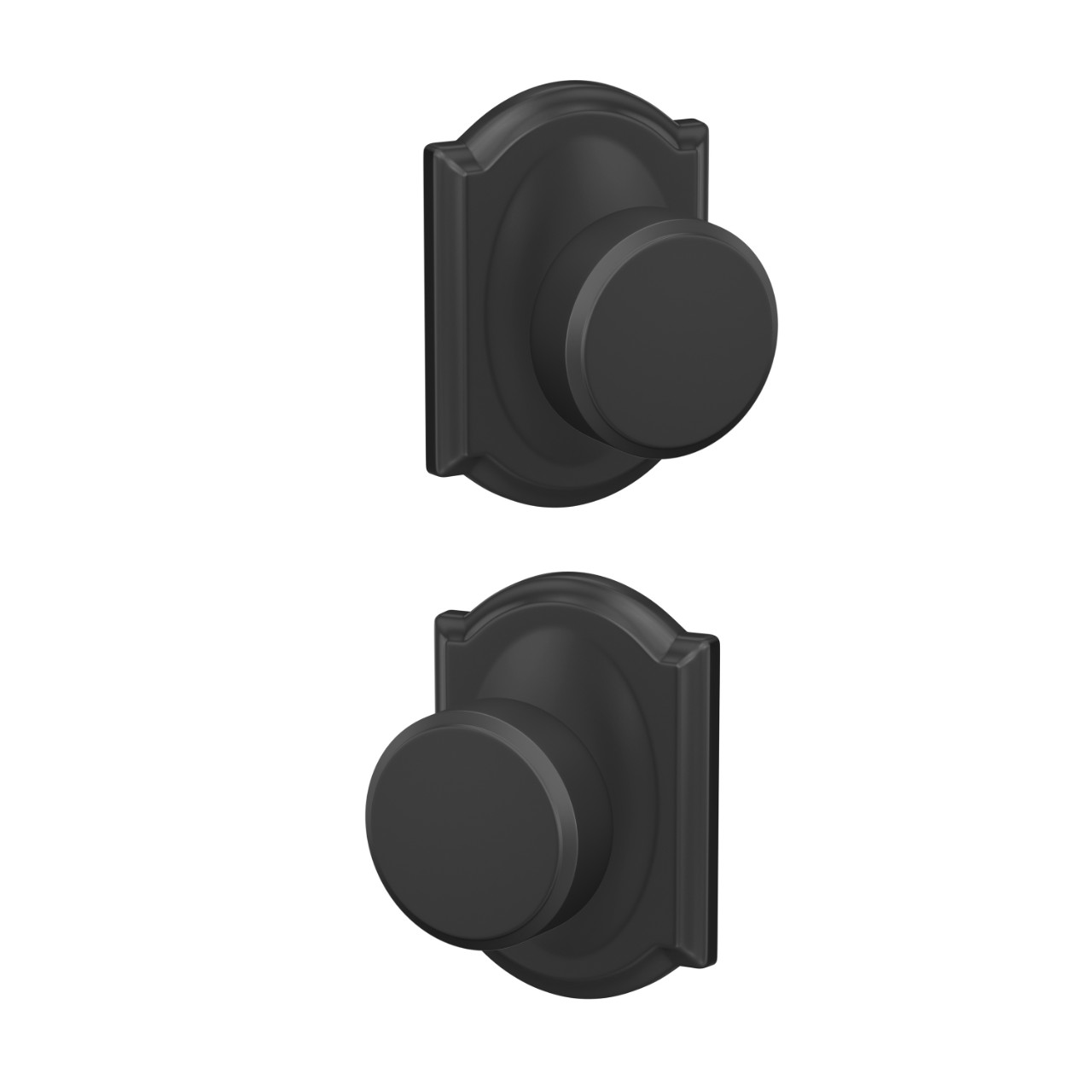 Custom Swanson Hall-Closet and Bed-Bath Lock Knob with Camelot Trim