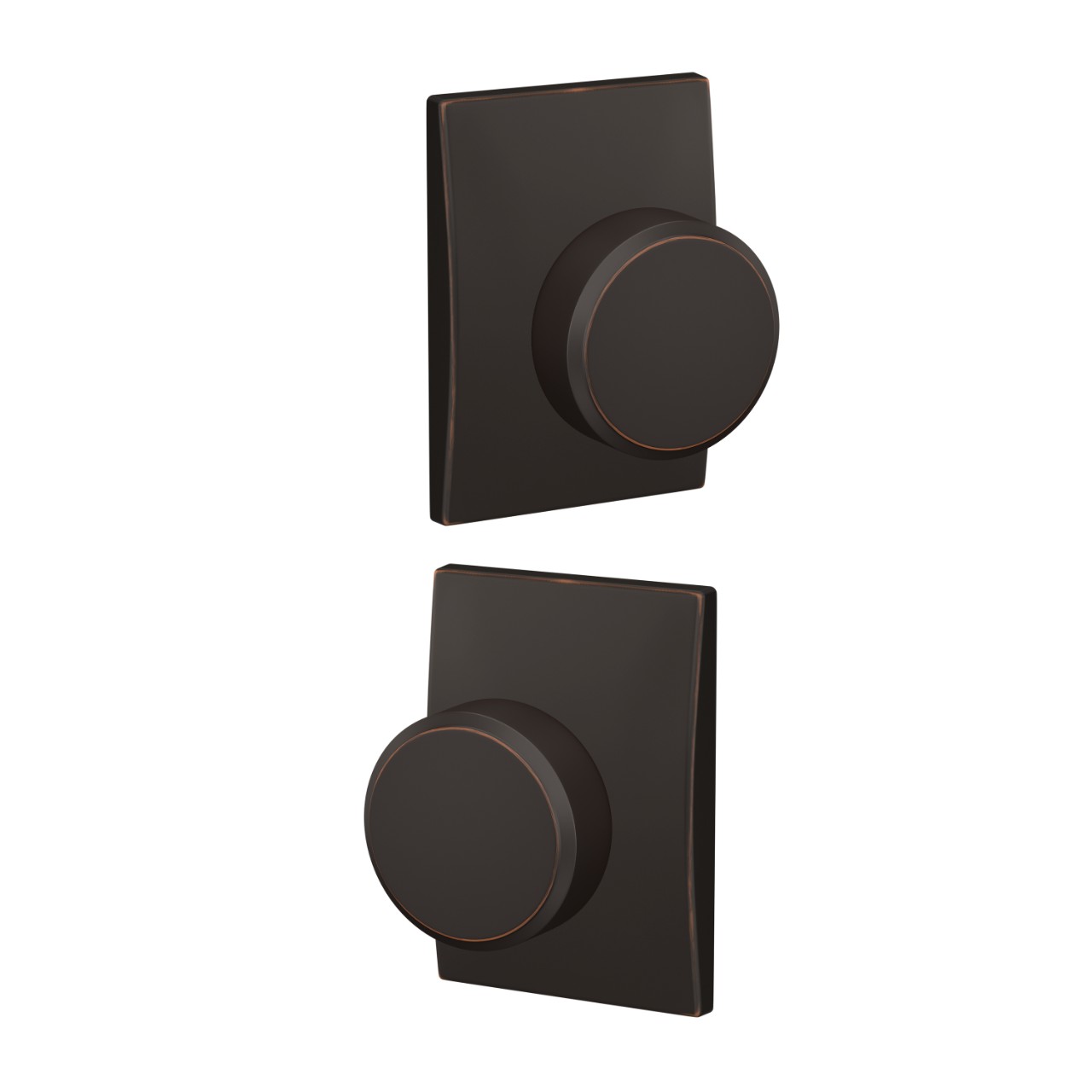 Custom Swanson Hall-Closet and Bed-Bath Lock Knob with Century Trim