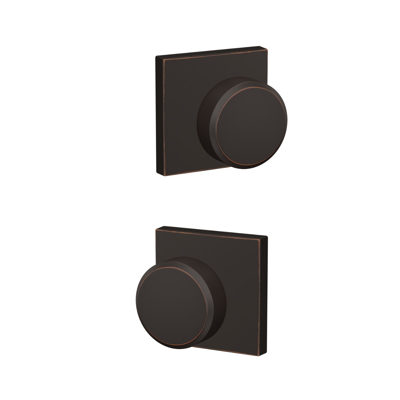 Custom Swanson Hall-Closet and Bed-Bath Lock Knob with Collins Trim