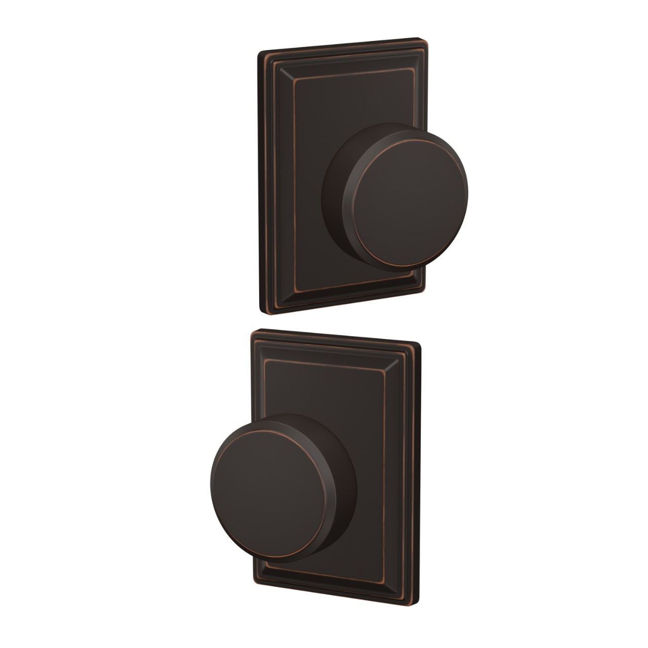 Custom Swanson Hall-Closet and Bed-Bath Lock Knob with Grandville Trim