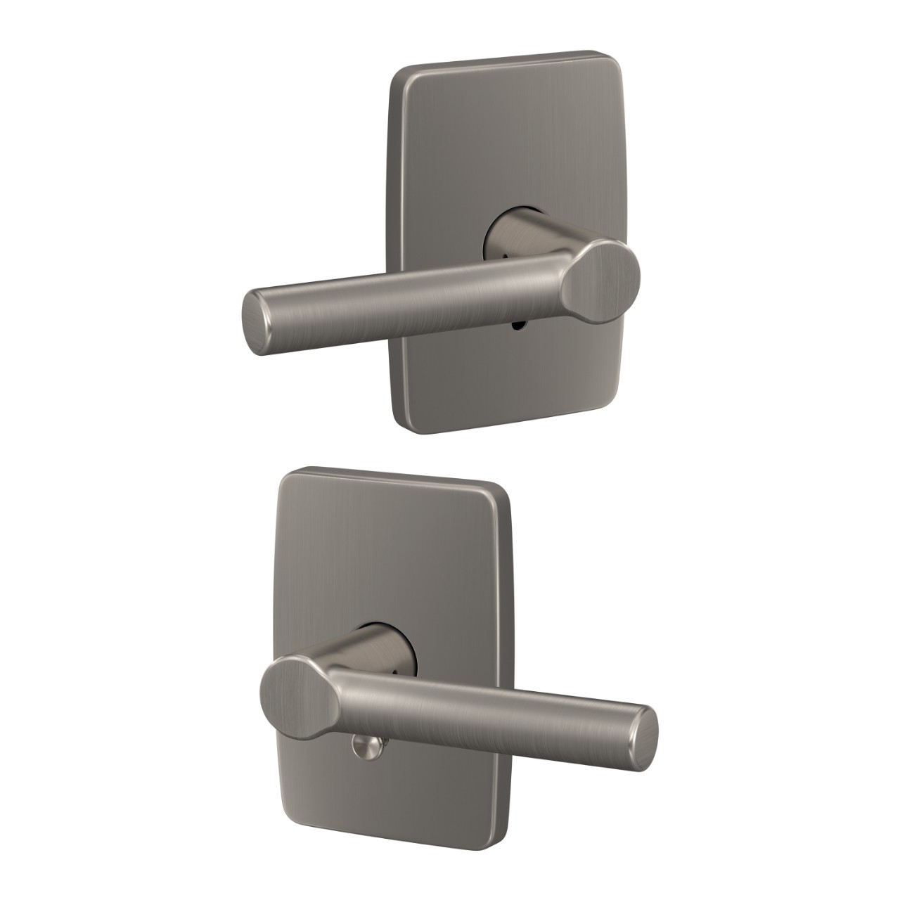Custom Broadway Hall-Closet and Bed-Bath Lock Lever with Greene Trim