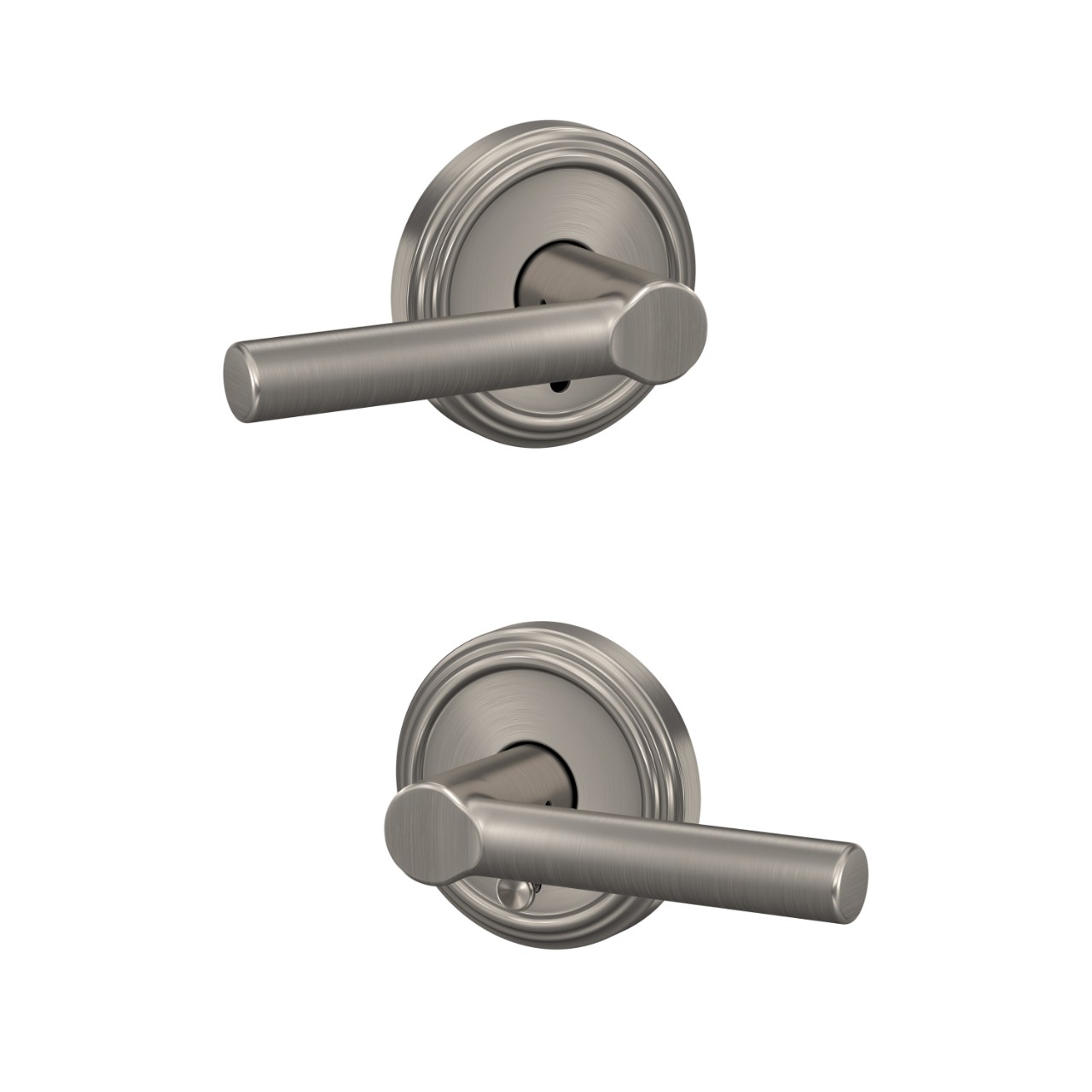 Custom Broadway Hall-Closet and Bed-Bath Lock Lever with Indy Trim