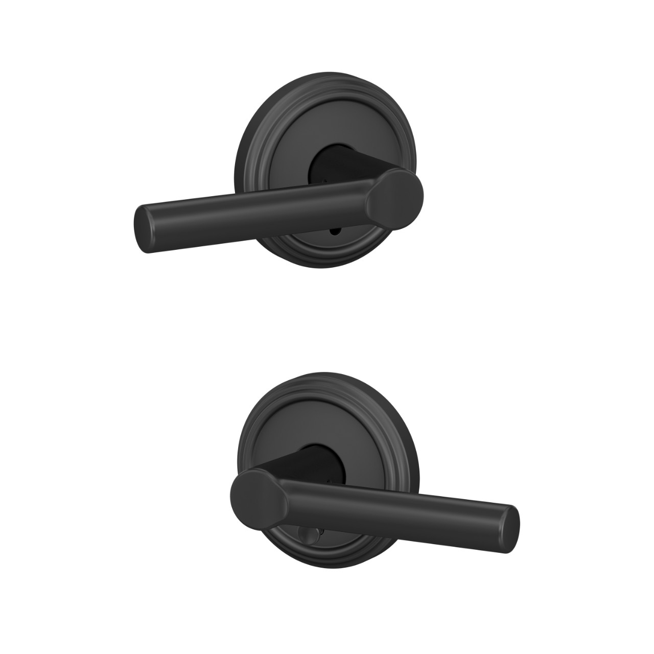 Custom Broadway Hall-Closet and Bed-Bath Lock Lever with Indy Trim
