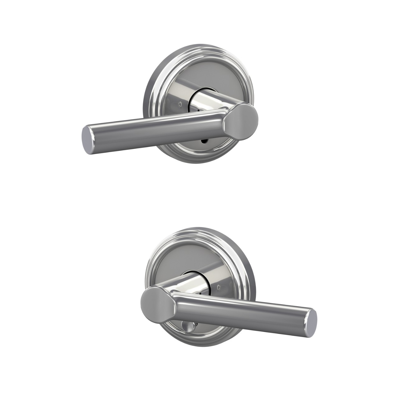 Custom Broadway Hall-Closet and Bed-Bath Lock Lever with Indy Trim