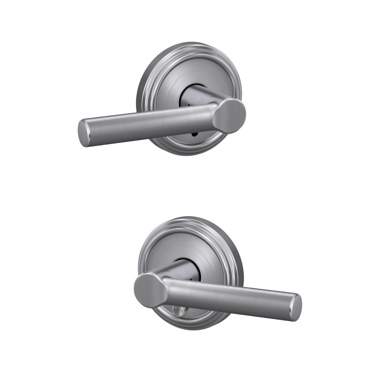 Custom Broadway Hall-Closet and Bed-Bath Lock Lever with Indy Trim