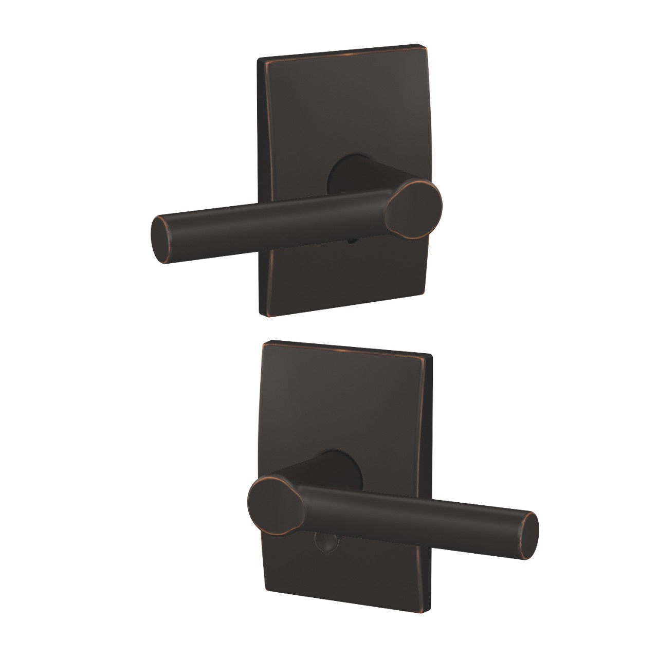 Custom Broadway Lever Combined Interior Hall-Closet and Bed-Bath Lock