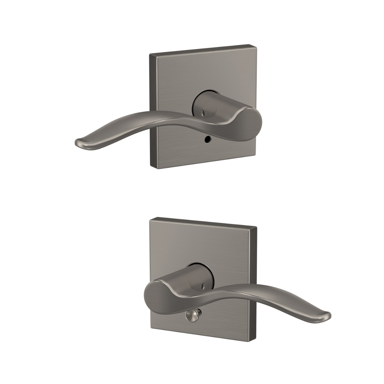 Custom Pennant Hall-Closet and Bed-Bath Lock Lever with Collins Trim
