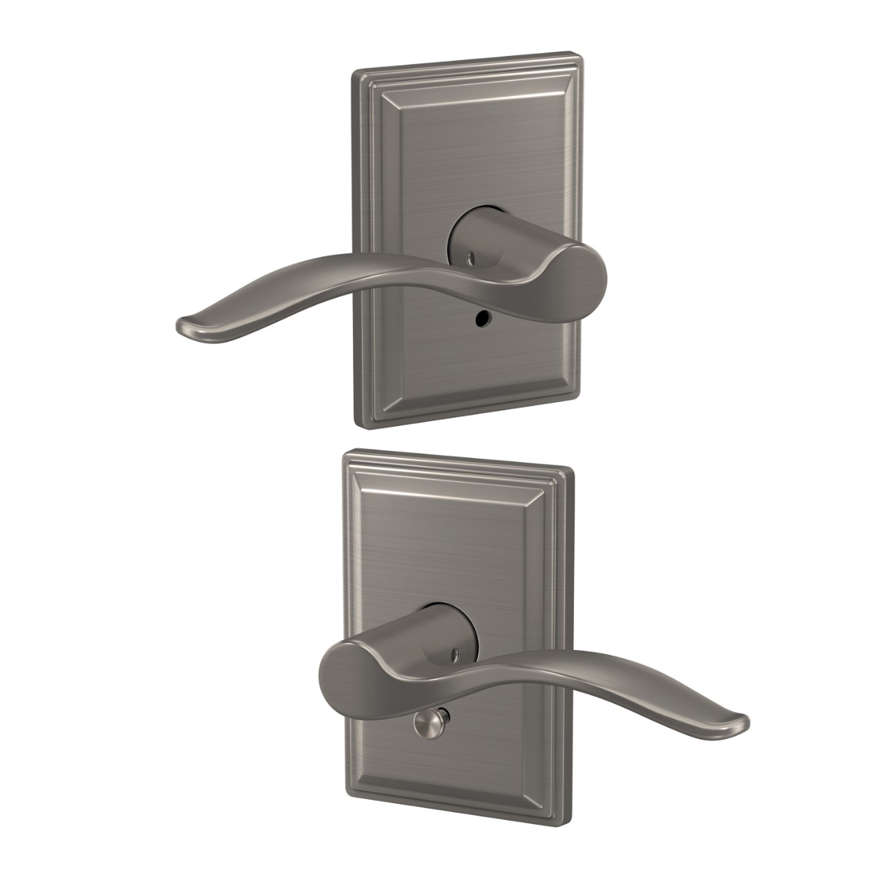 Custom Pennant Hall-Closet and Bed-Bath Lock Lever with Grandville Trim