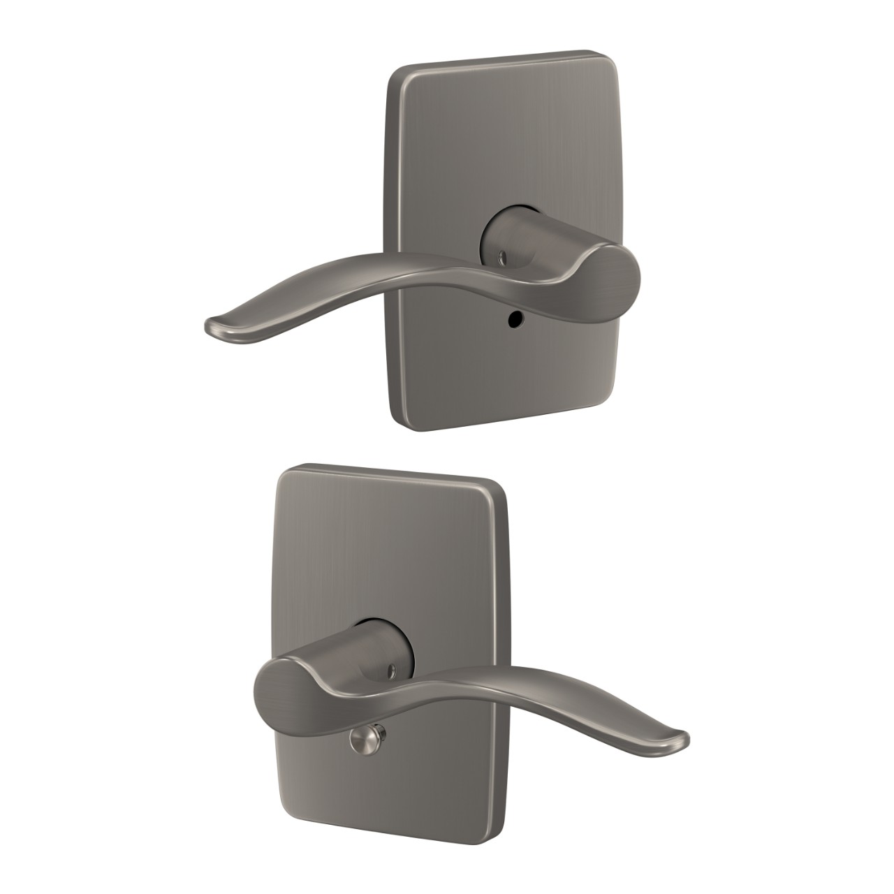 Custom Pennant Hall-Closet and Bed-Bath Lock Lever with Greene Trim