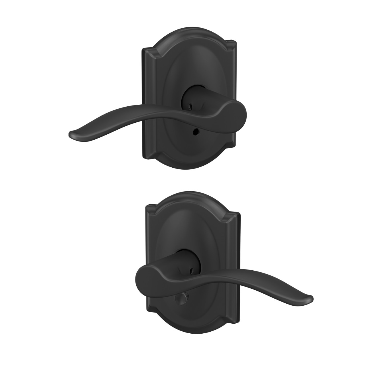 Custom Pennant Hall-Closet and Bed-Bath Lock Lever with Camelot Trim
