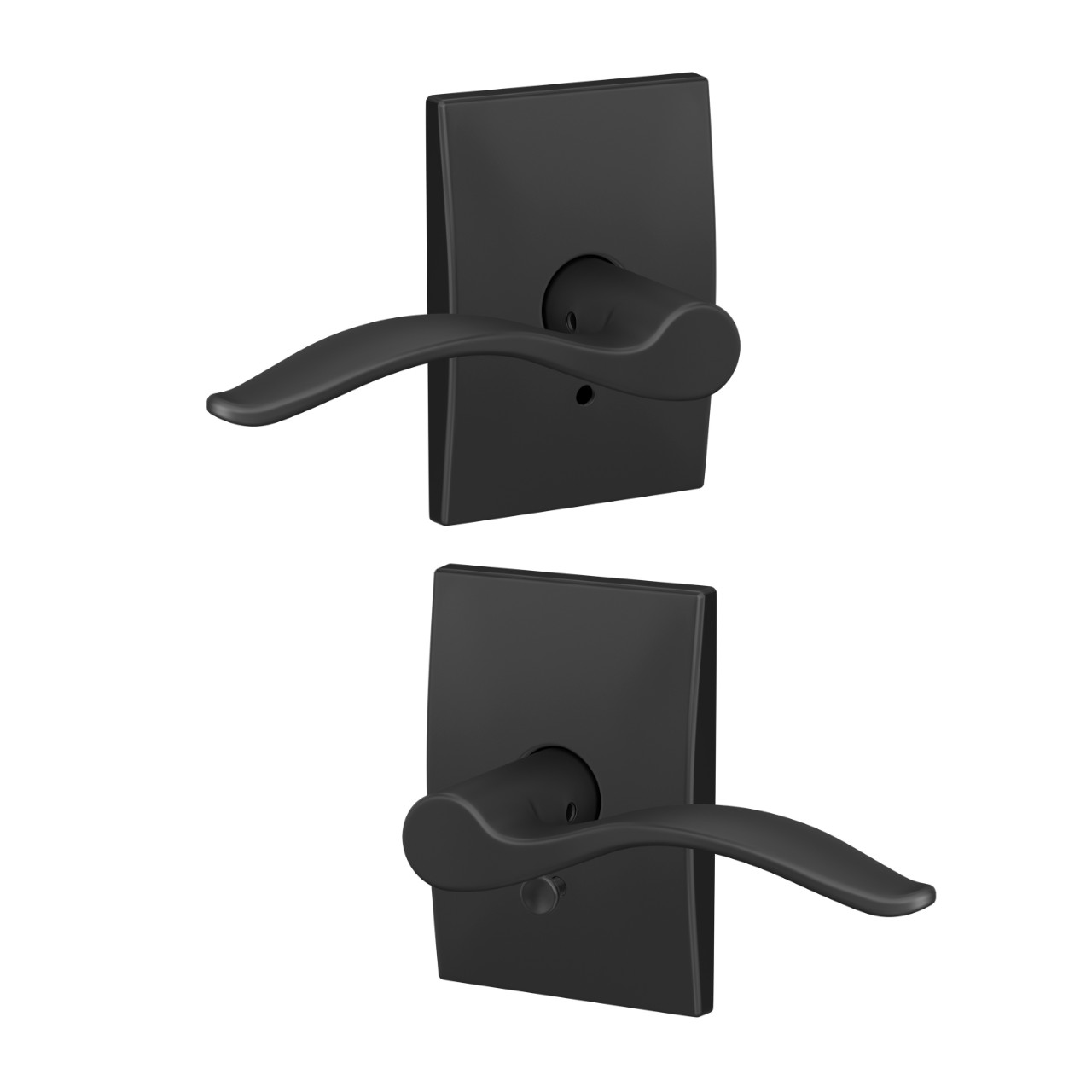 Custom Pennant Hall-Closet and Bed-Bath Lock Lever with Century Trim