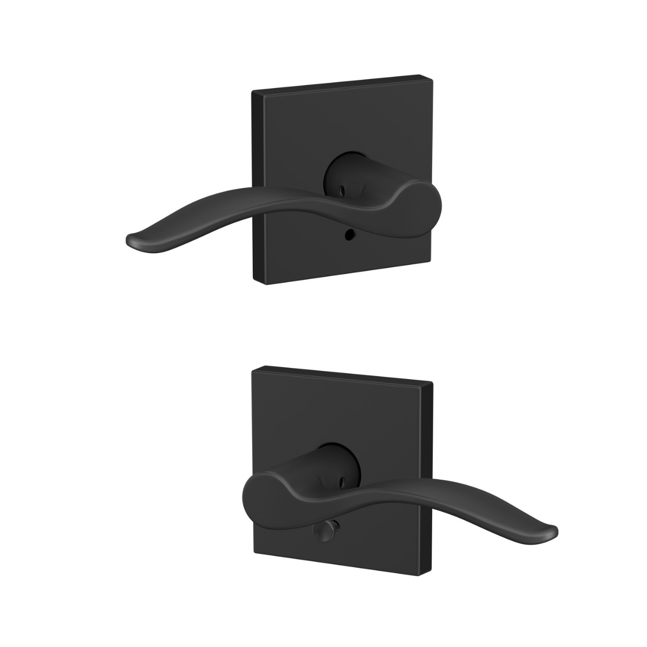 Custom Pennant Hall-Closet and Bed-Bath Lock Lever with Collins Trim