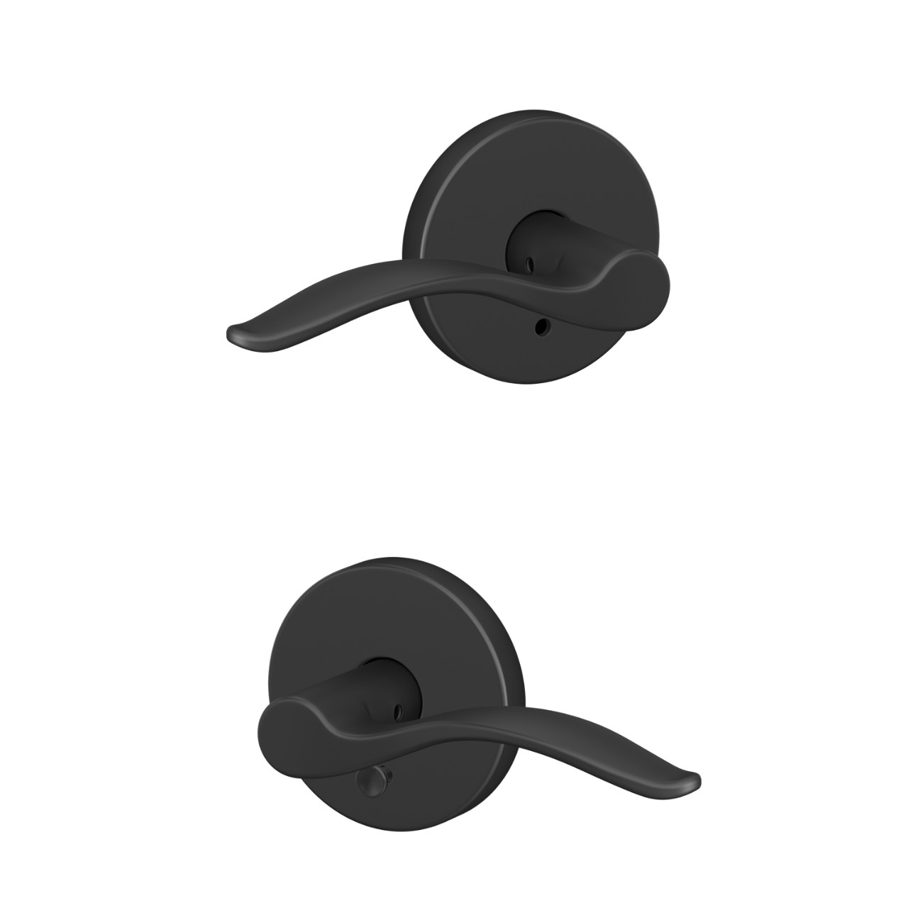 Custom Pennant Hall-Closet and Bed-Bath Lock Lever with Howe Trim