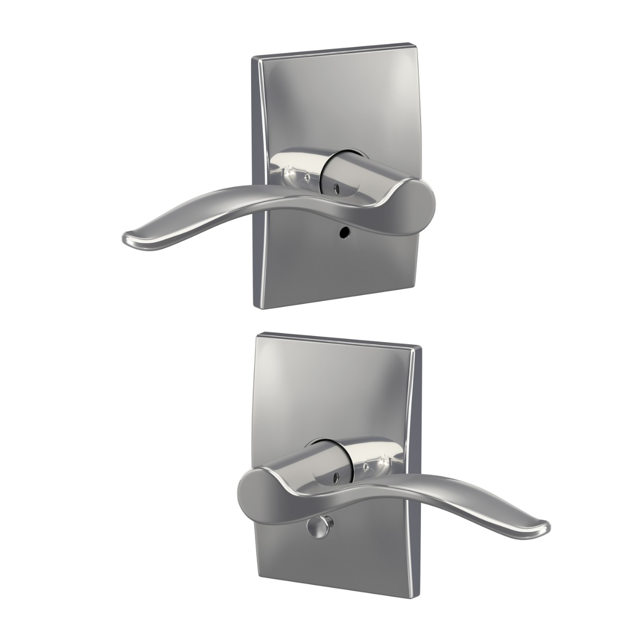 Custom Pennant Hall-Closet and Bed-Bath Lock Lever with Century Trim