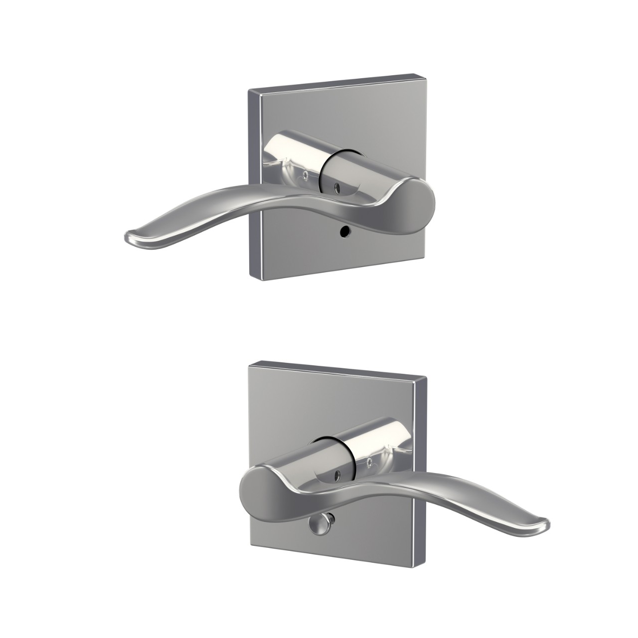 Custom Pennant Hall-Closet and Bed-Bath Lock Lever with Collins Trim