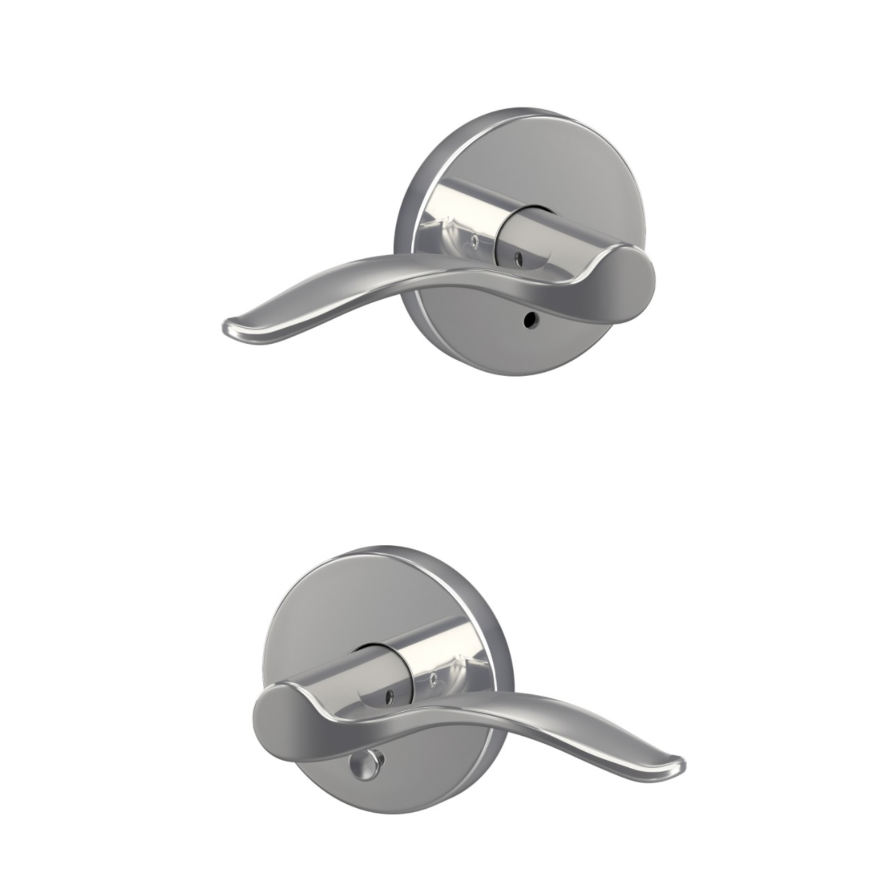 Custom Pennant Hall-Closet and Bed-Bath Lock Lever with Howe Trim