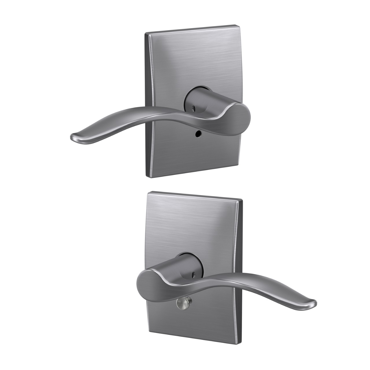 Custom Pennant Hall-Closet and Bed-Bath Lock Lever with Century Trim