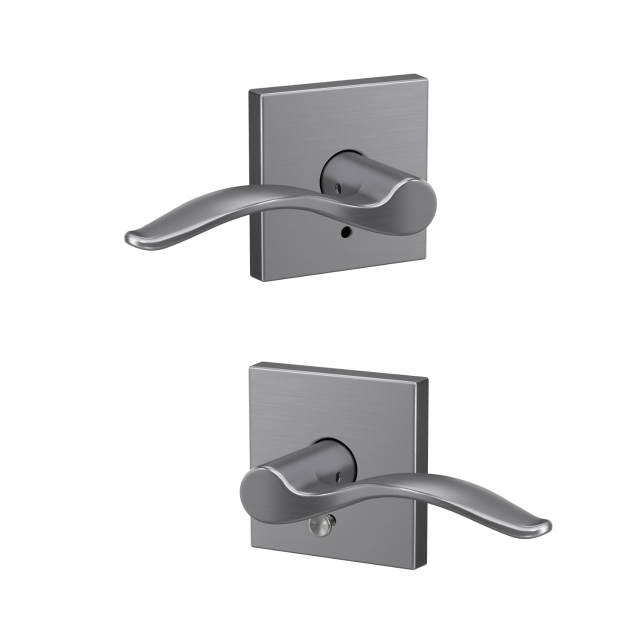 Custom Pennant Hall-Closet and Bed-Bath Lock Lever with Collins Trim