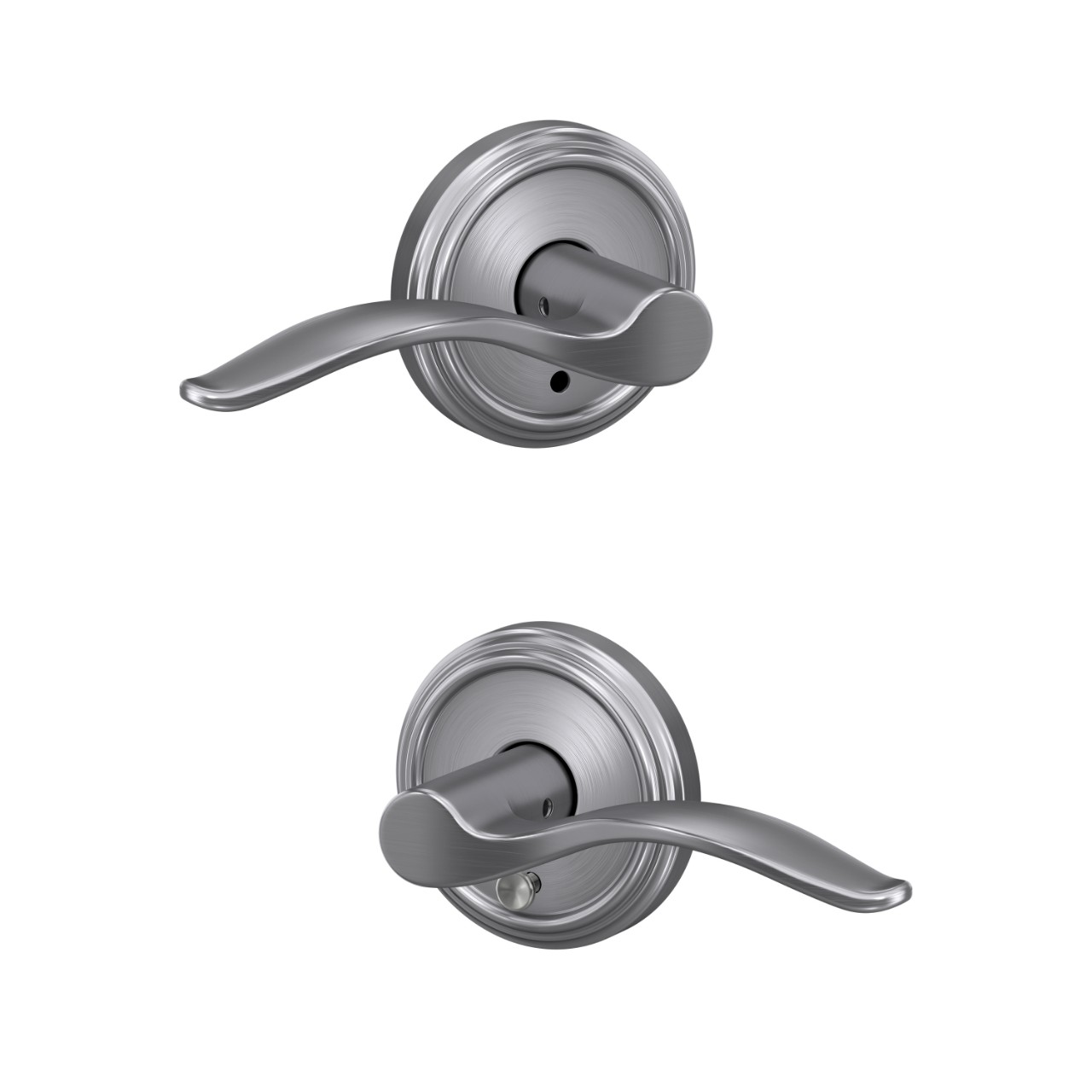 Custom Pennant Hall-Closet and Bed-Bath Lock Lever with Indy Trim