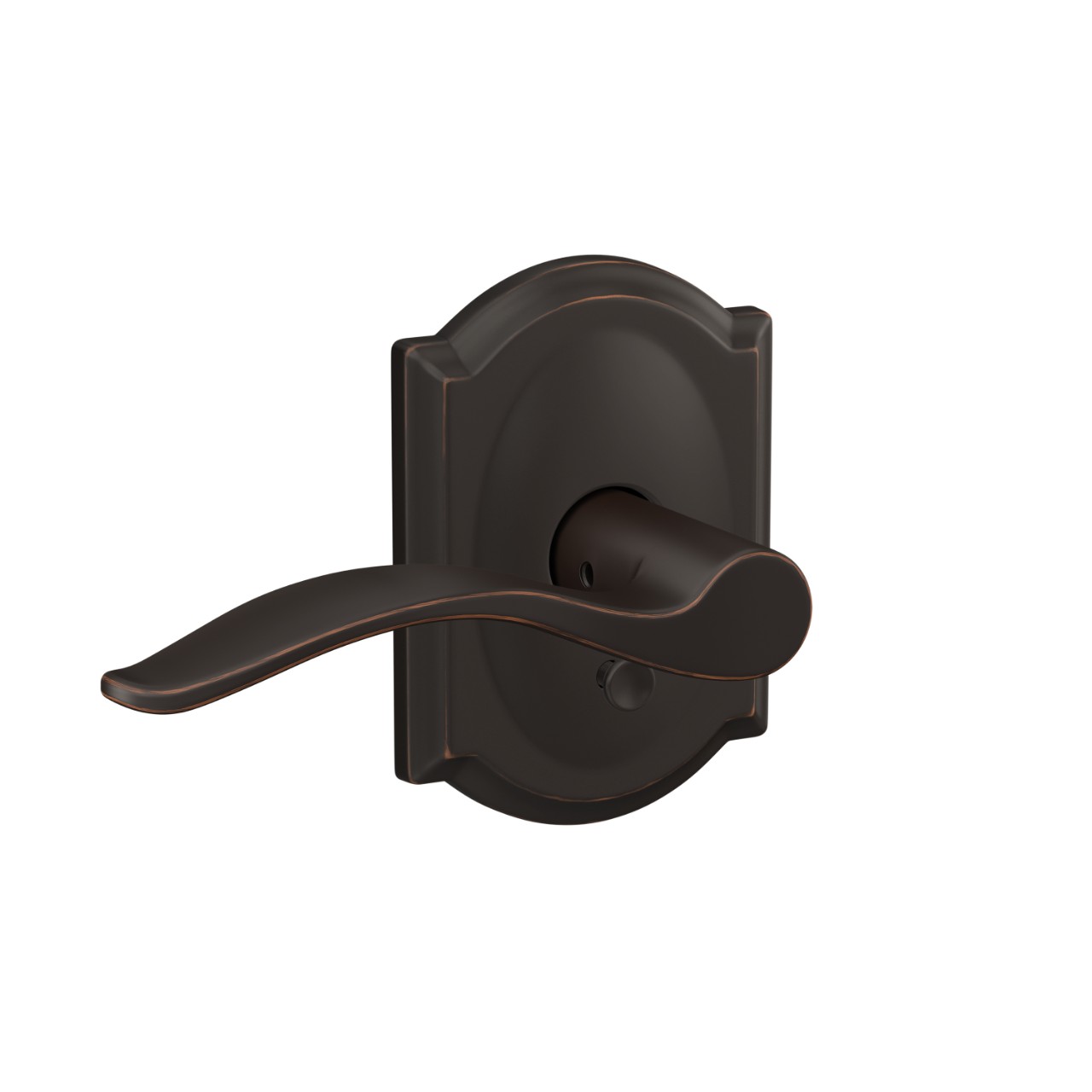 Custom Pennant Hall-Closet and Bed-Bath Lock Lever with Camelot Trim