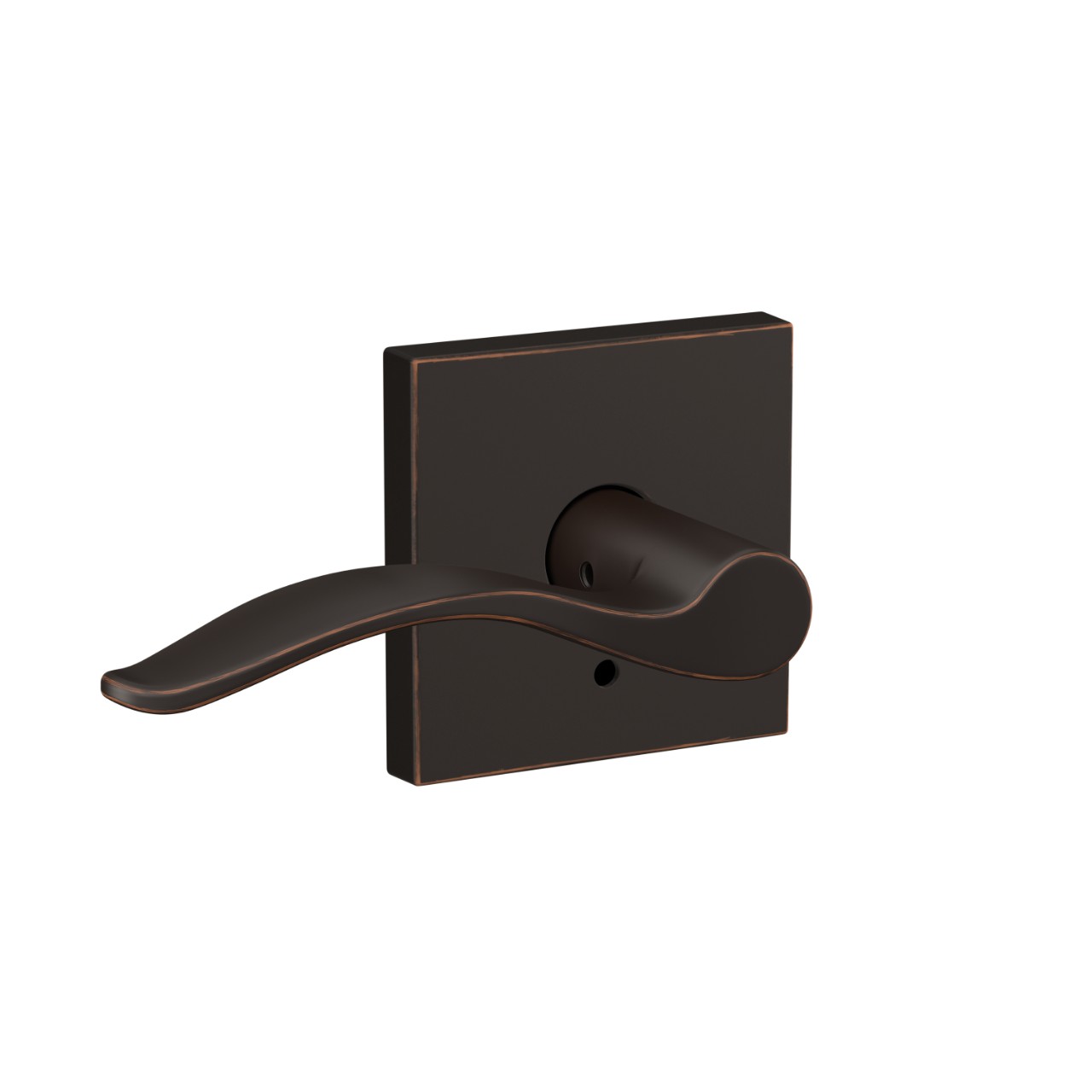 Custom Pennant Hall-Closet and Bed-Bath Lock Lever with Collins Trim