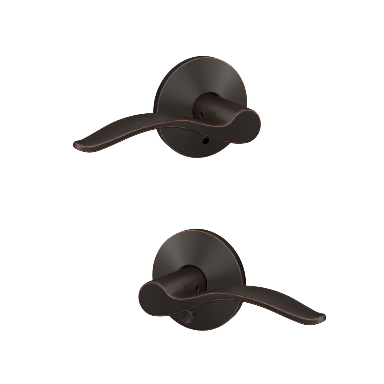 Custom Pennant Hall-Closet and Bed-Bath Lock Lever with Kinsler Trim