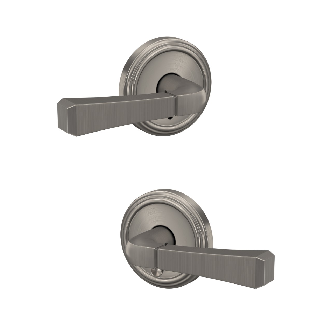 Custom Rivington Hall-Closet and Bed-Bath Lock Lever with Indy Trim