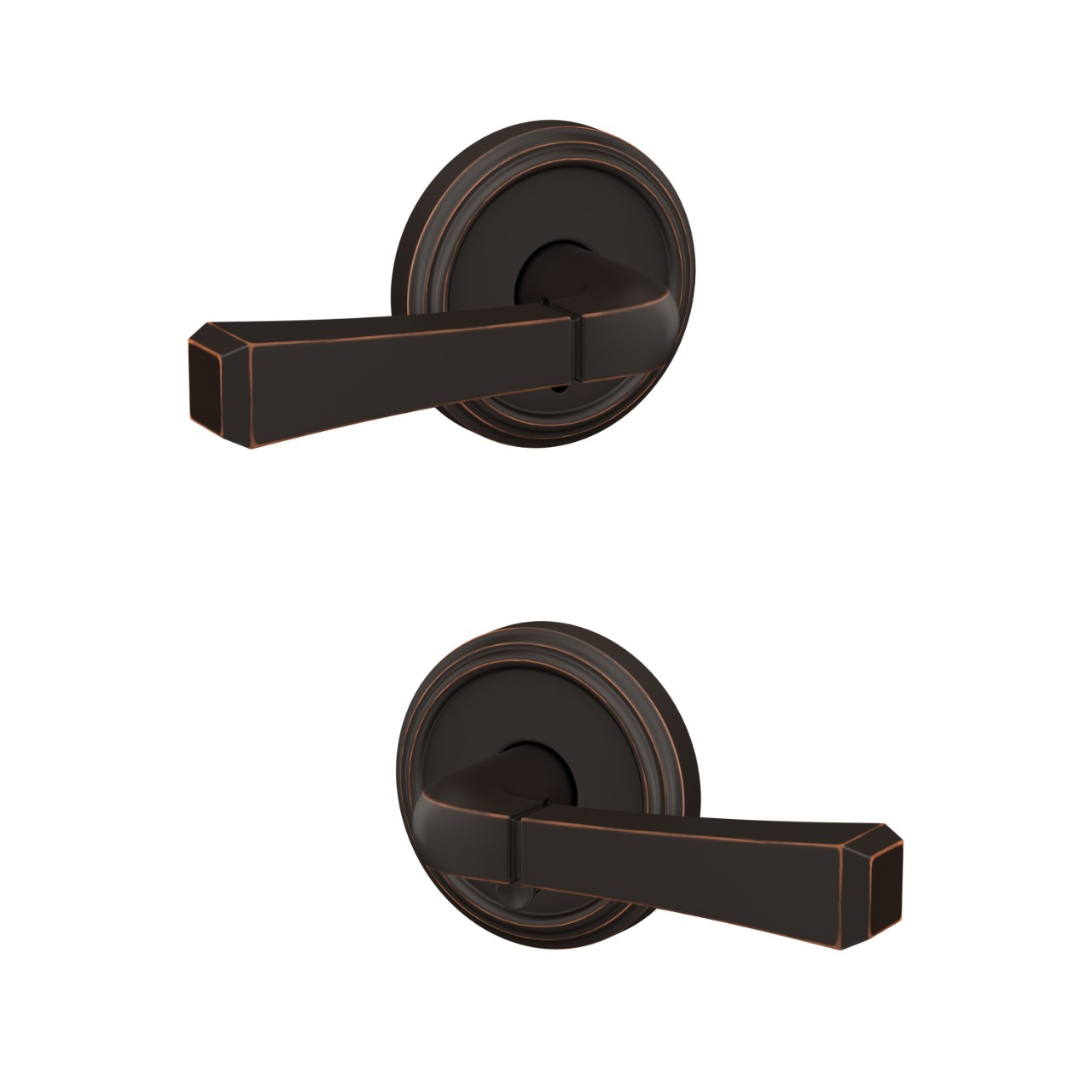 Custom Rivington Hall-Closet and Bed-Bath Lock Lever with Indy Trim