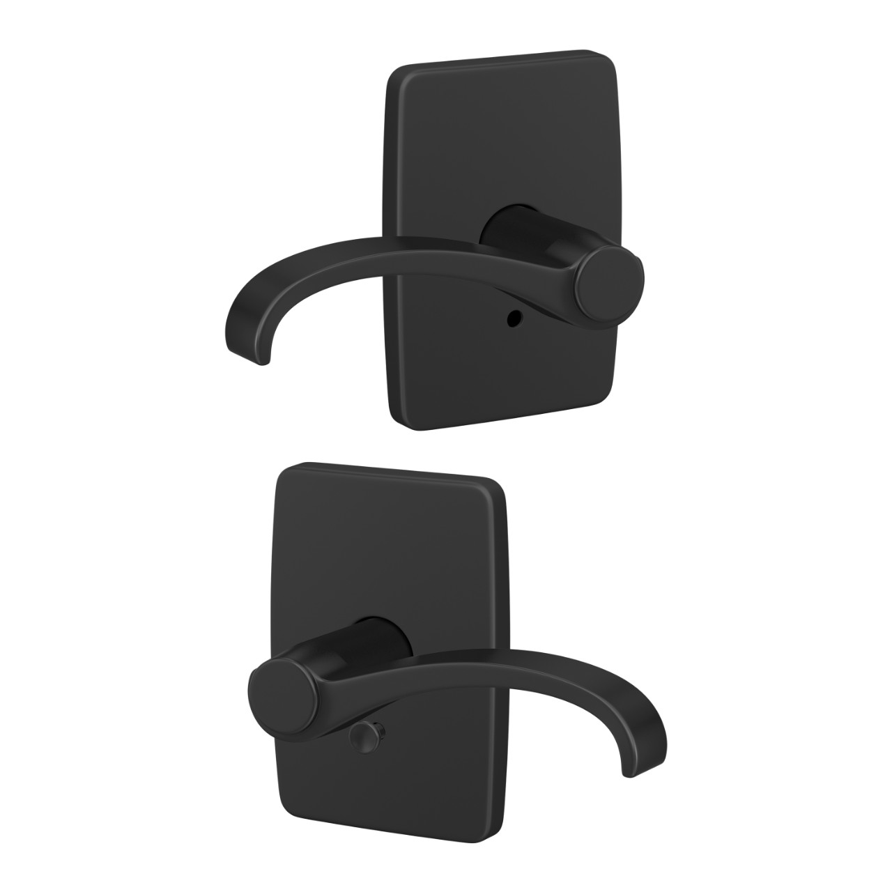 Custom Whitney Hall-Closet and Bed-Bath Lock Lever with Greene Trim