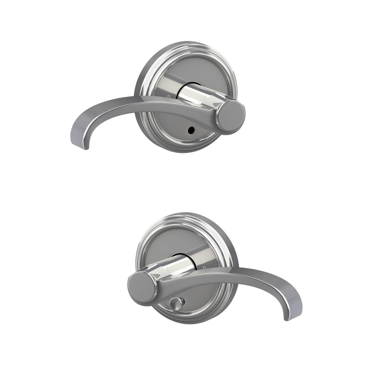 Custom Whitney Hall-Closet and Bed-Bath Lock Lever with Indy Trim