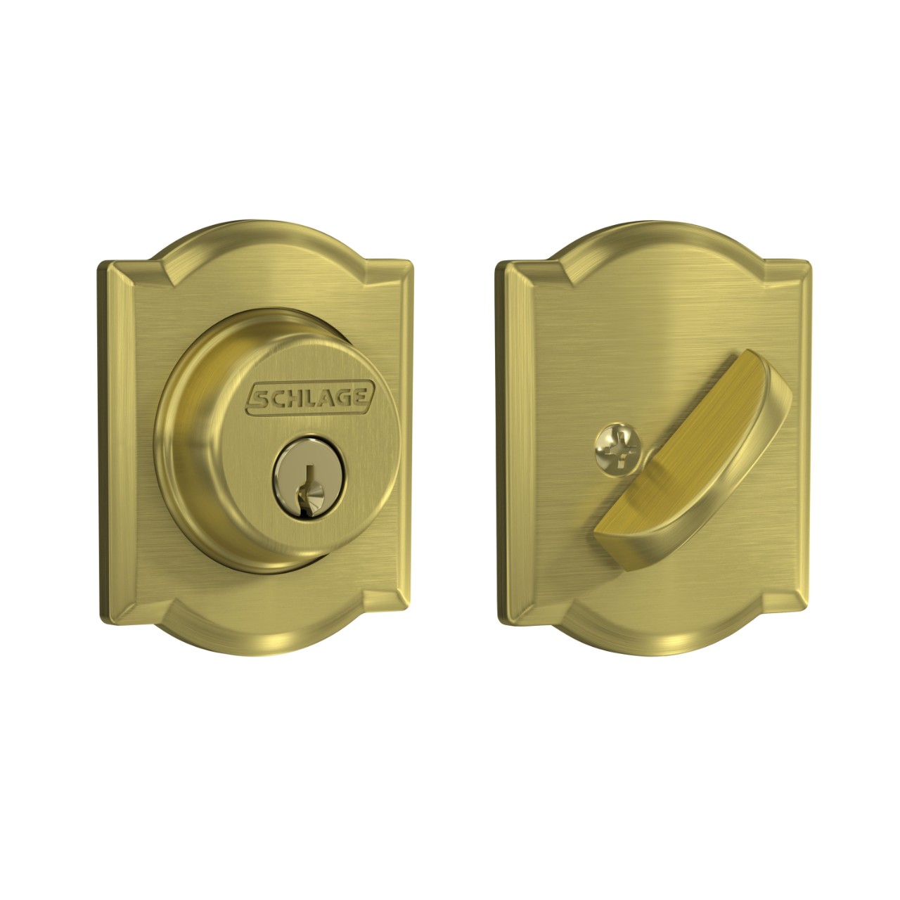 Single Cylinder Deadbolt with Camelot Trim