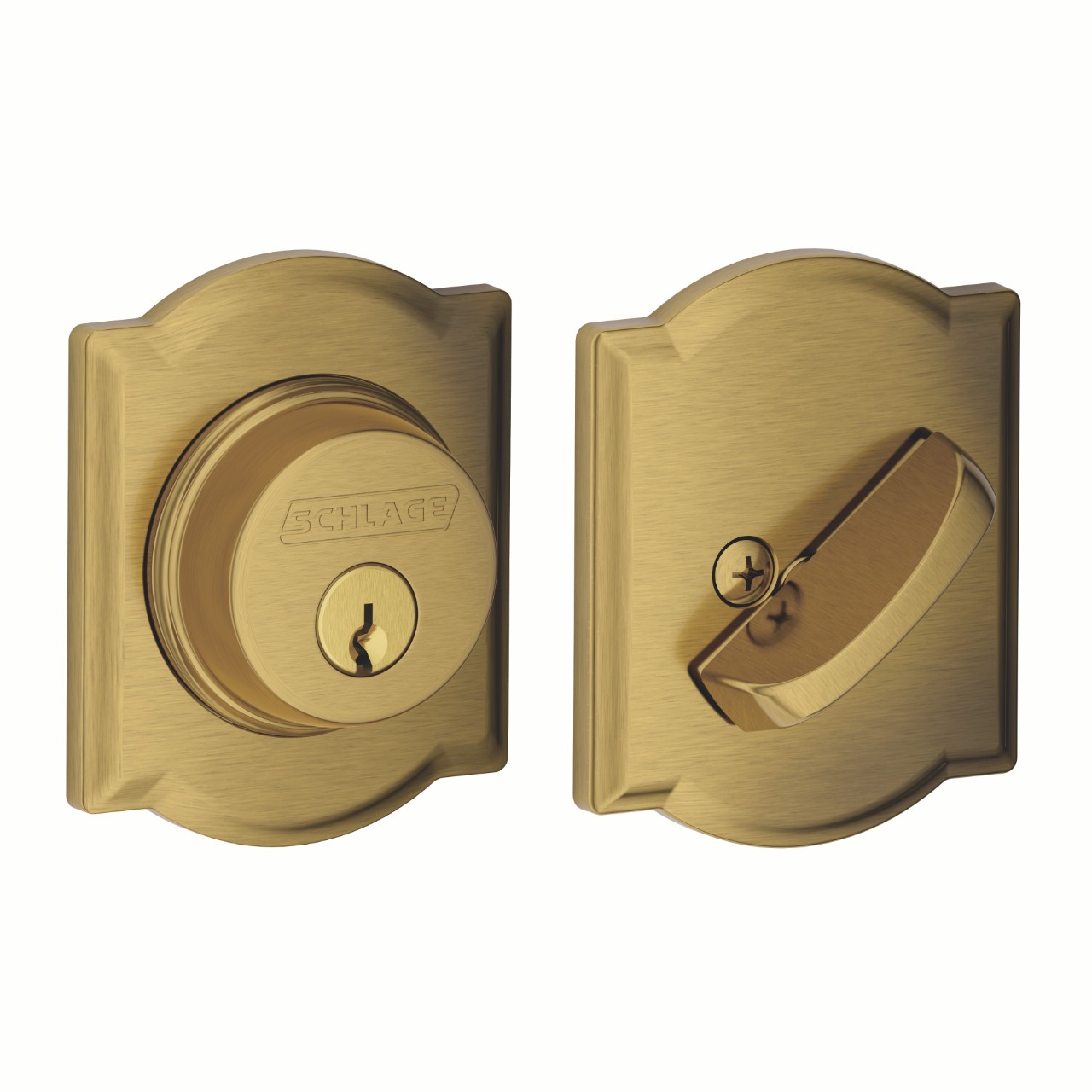 Single Cylinder Deadbolt with Camelot Trim