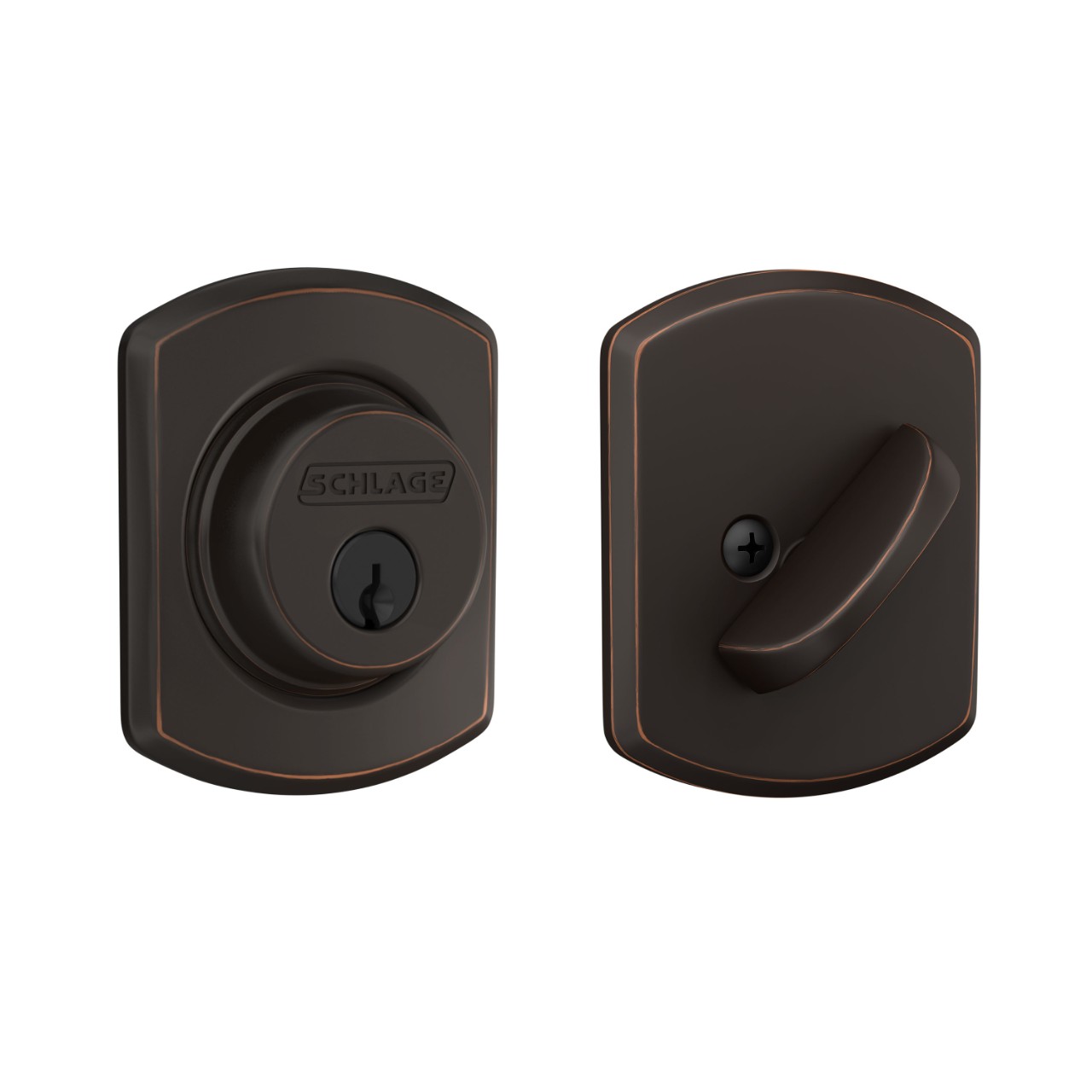 Single Cylinder Deadbolt with Greenwich Trim
