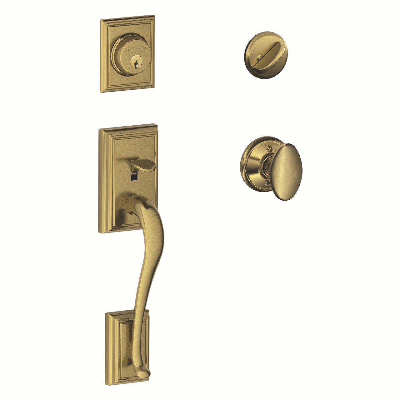 Single Cylinder Handleset and Siena Knob
