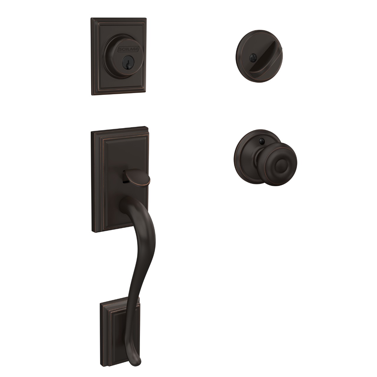 Image for Single Cylinder Handleset and Georgian Knob
