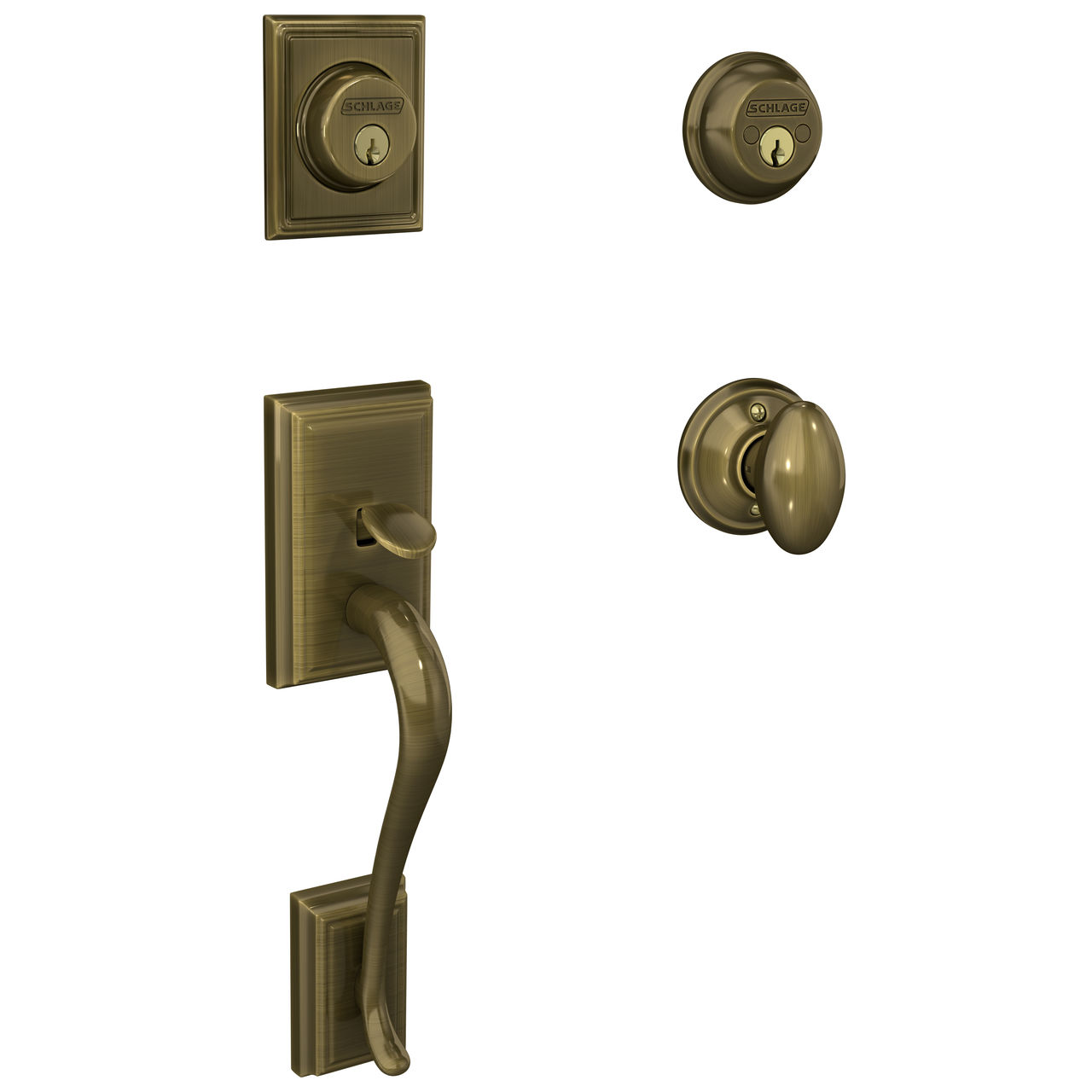 Double Cylinder Handleset and Siena Knob
