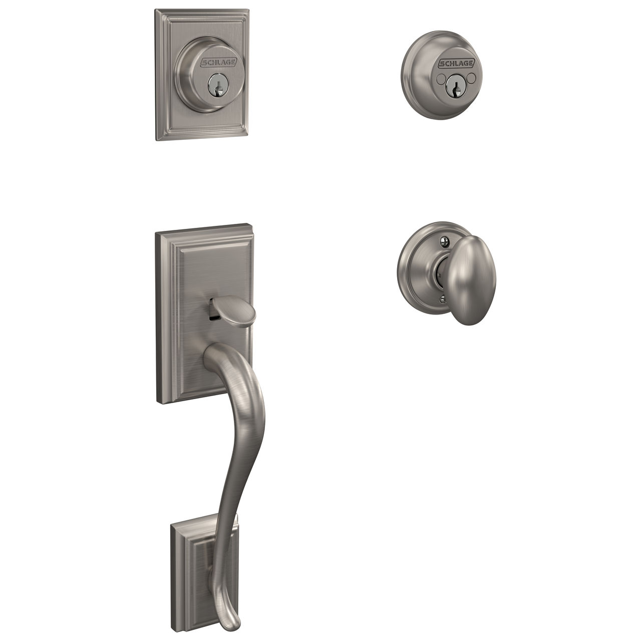 Double Cylinder Handleset and Siena Knob