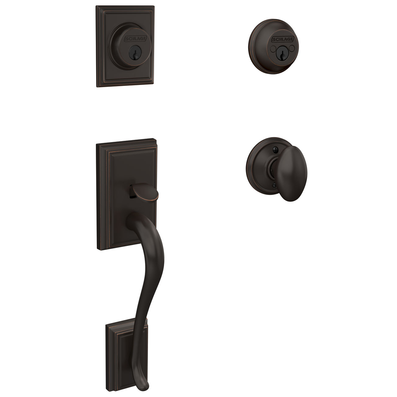 Double Cylinder Handleset and Siena Knob