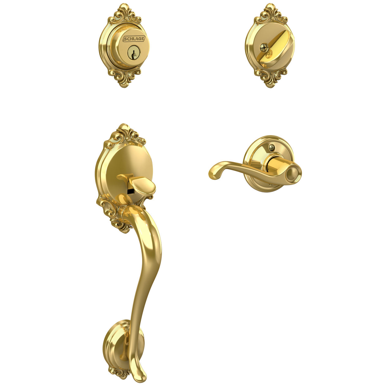 Single Cylinder Handleset and Flair Lever
