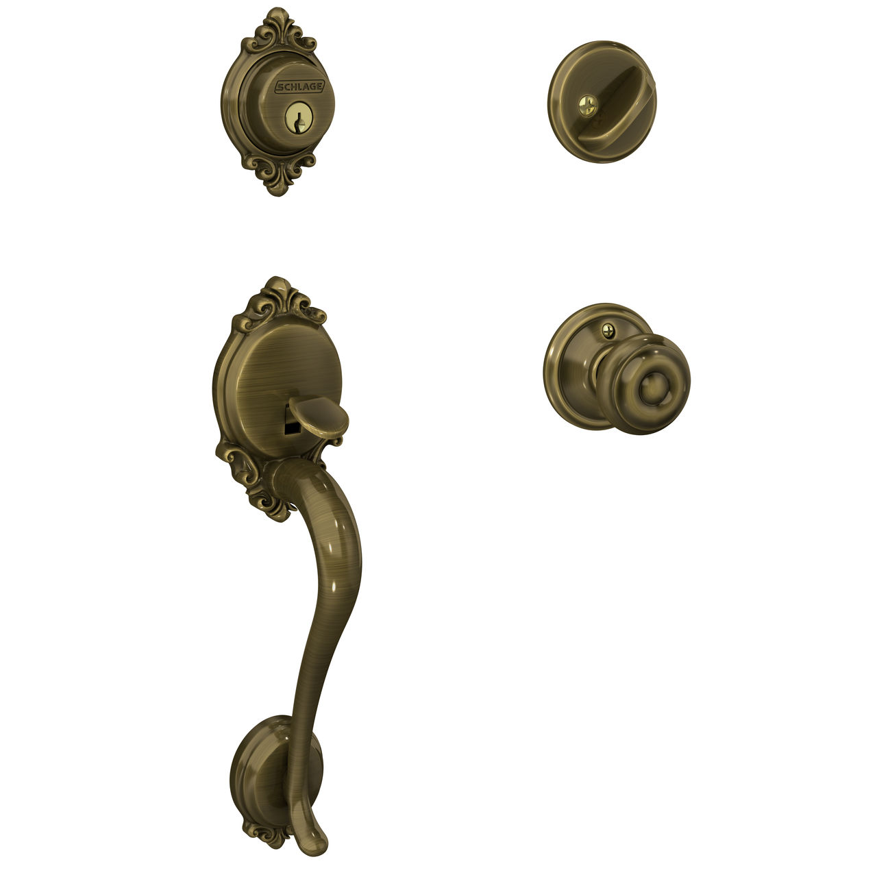 Single Cylinder Handleset and Georgian Knob