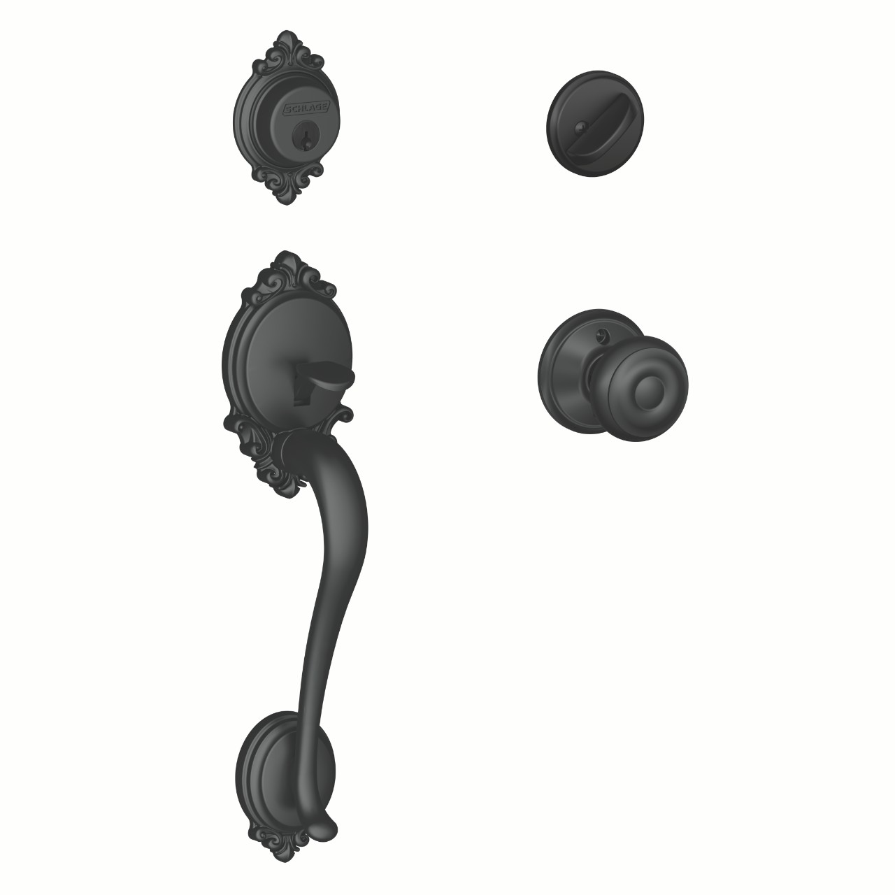 Single Cylinder Handleset and Georgian Knob