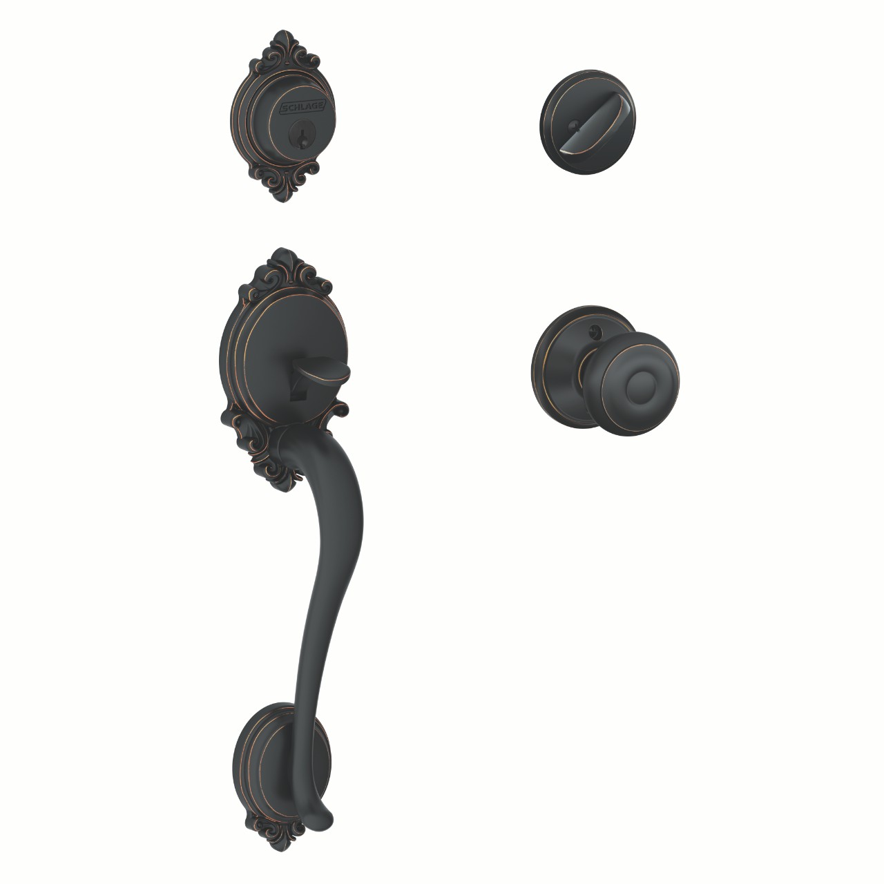 Single Cylinder Handleset and Georgian Knob