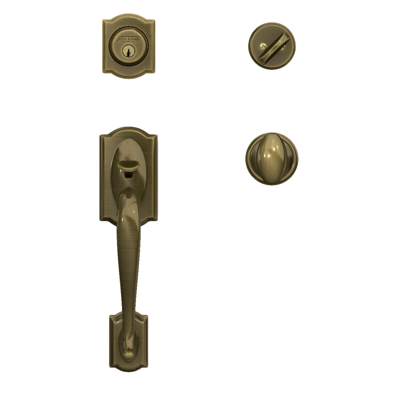 Single Cylinder Handleset and Siena Knob