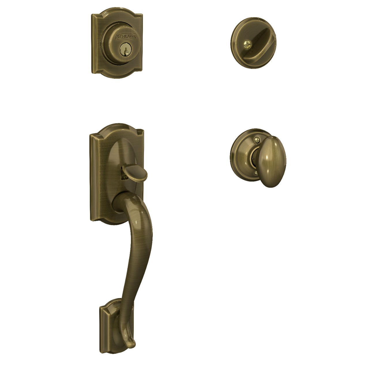 Single Cylinder Handleset and Siena Knob
